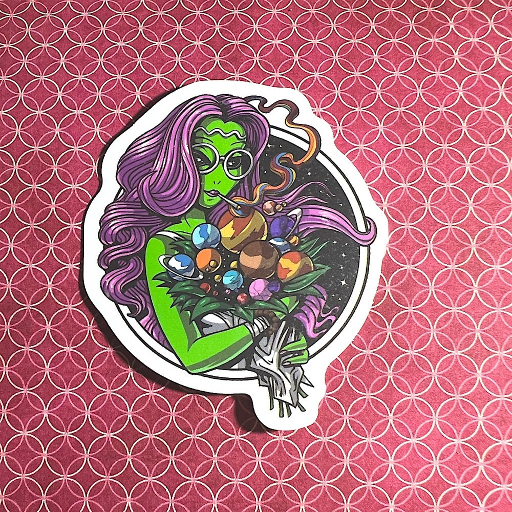 Bouquet Alien ET EBE Traveler Star Person Space People Single Decor Stickers